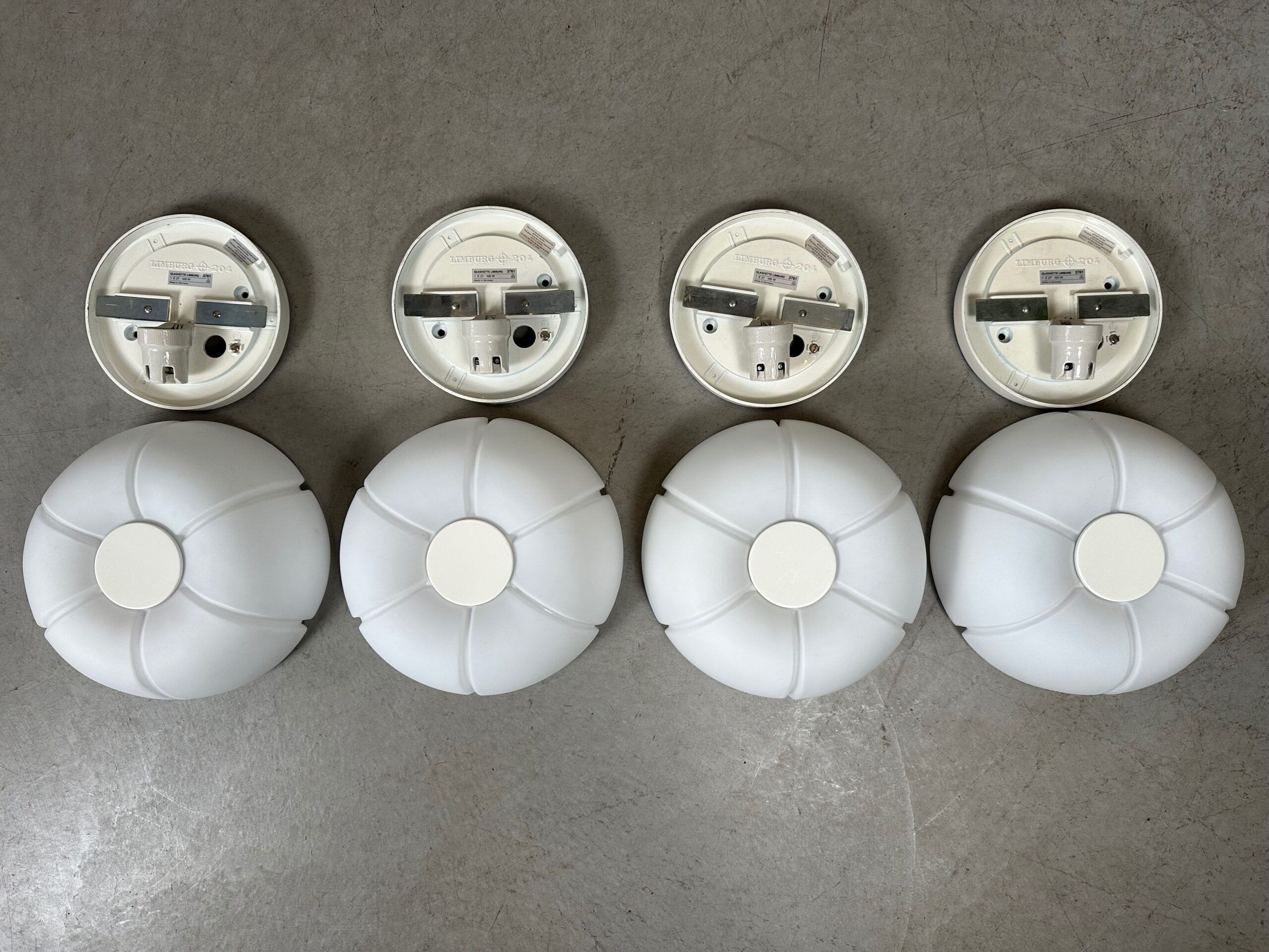Vintage opaline ceiling lamp – Glashütte Limburg