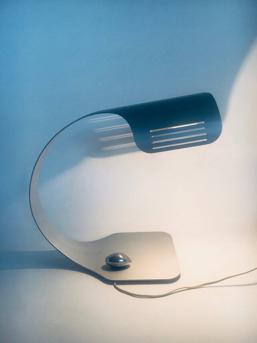 Aluminium Colomba Design Desk Lamp by Walter & Moretti, France, 1972