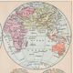 Planche ancienne mappemonde 1898