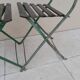 Paire de chaises de bistrot  jardin pliable ancienne