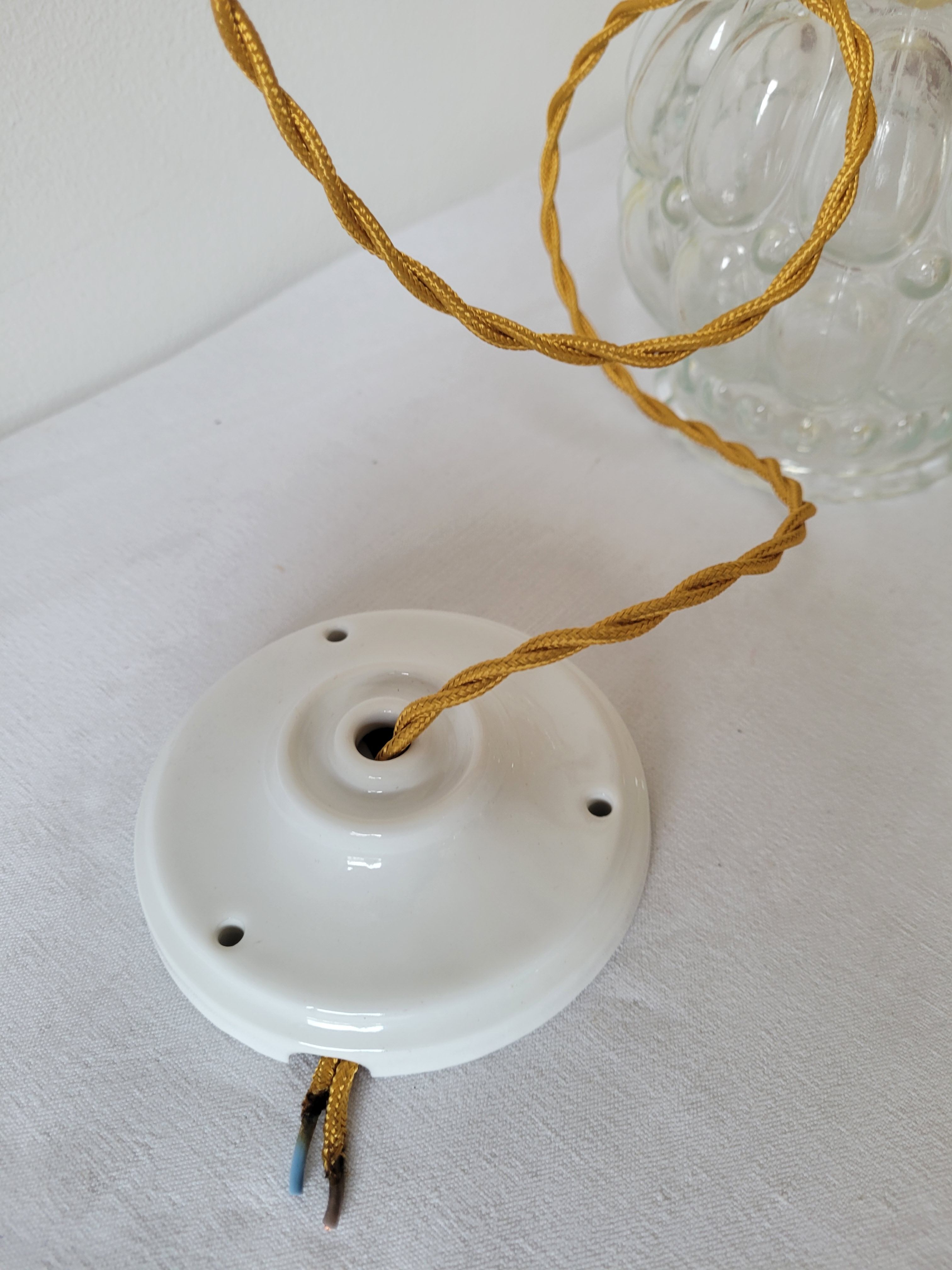 Bubbles molded glass pendant lamp
