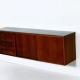 Suspended teak buffet from the 1970s.