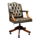 Chaise de bureau Chesterfield anglaise classique marron
