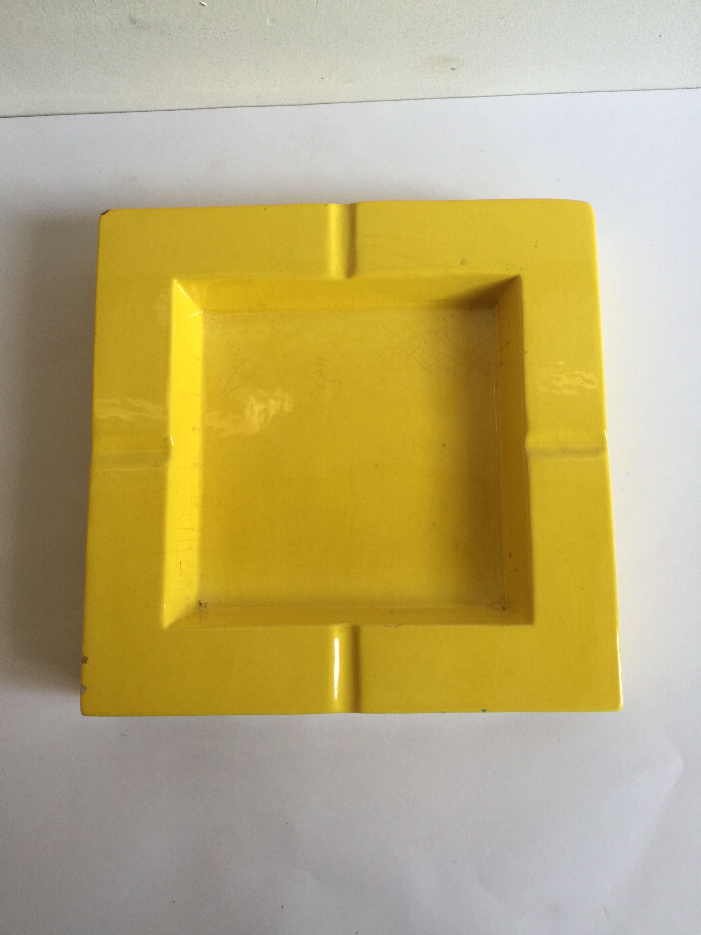 Large yellow ashtray