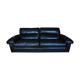 Black Leather Sofa by Tito Agnoli for Poltrona Frau, Italy, 1980s