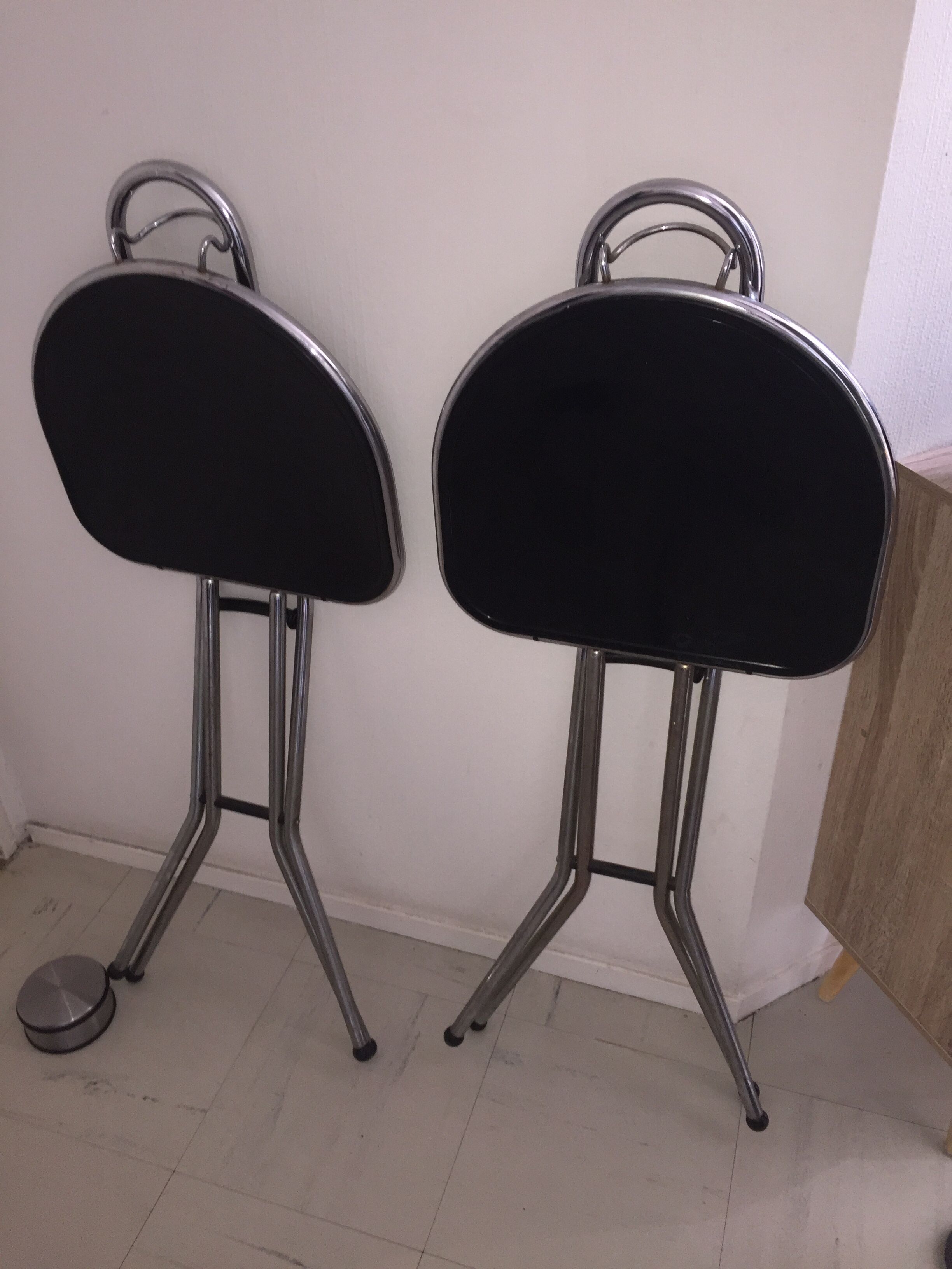 Pair of folding chairs by Niels Grammelaard