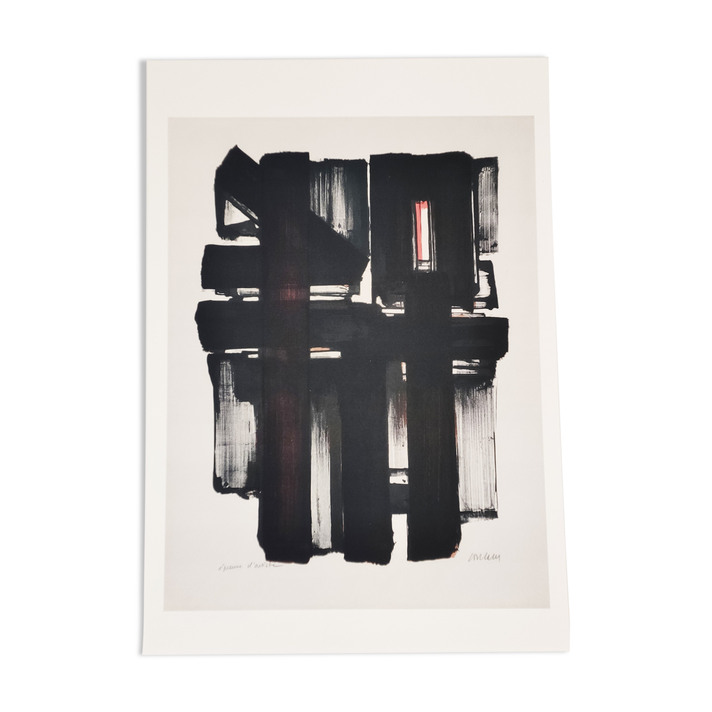 Pierre Soulages lithograph