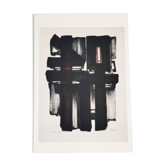 Pierre Soulages lithograph