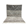 Tapis beniourain gris rayé blanc 212x290cm