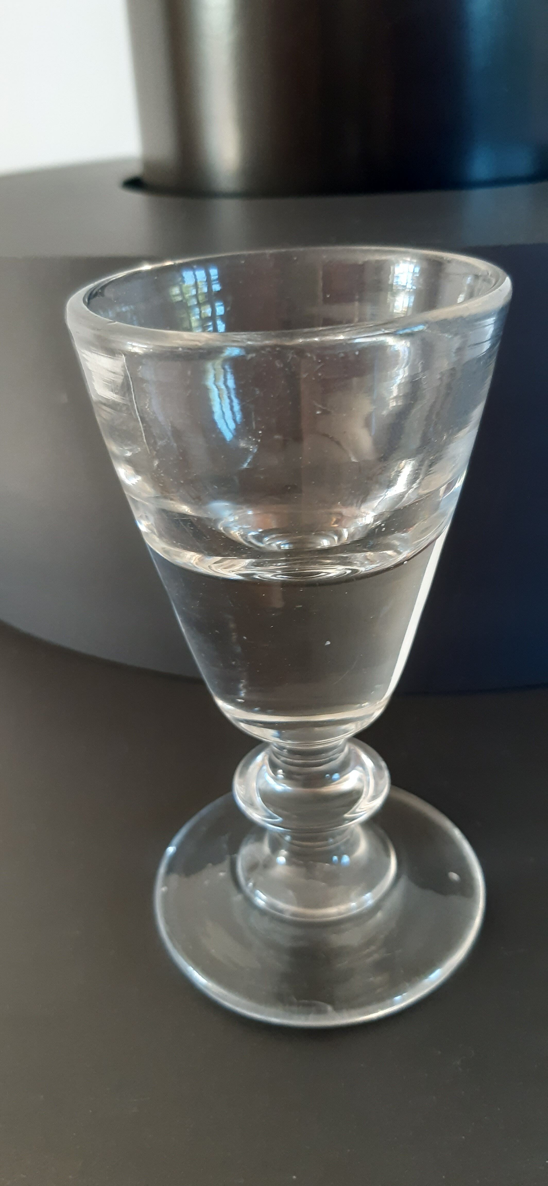 Set of 6 glasses of bar effect trompe l'oeil 30s