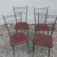 Set of 4 restored Colette Gueden chairs from the 1950s