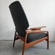Mid-Century Lounge Chair in solid teak and leather by John Bone