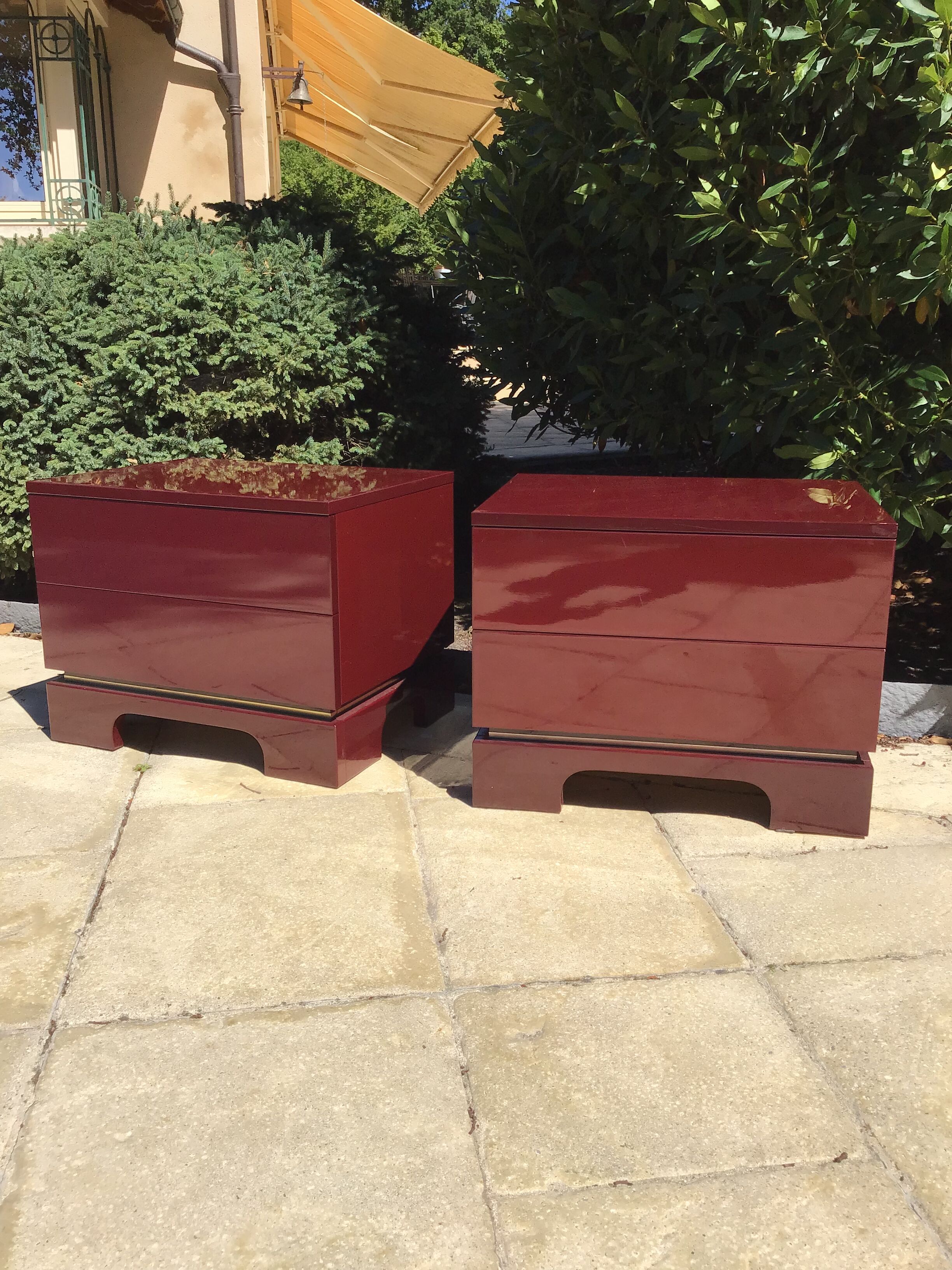 Pair of bedside tables or pieces of vintage sofa