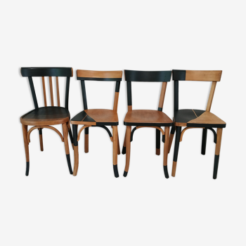 Mismatched bistro chairs