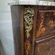Secretary with a drop-leaf in precious marquetry wood in the Louis XV style.