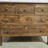 Burmese teak chest of drawers