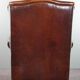 Luxurious large sheep leather wingback armchair with beautiful colors and amazing patina