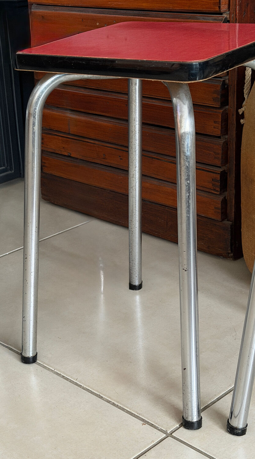 Lot de 2 tabourets Formica vintage
