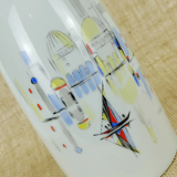 Porcelain vase hutschenreuther 1950s handpainted motif mediterranean city