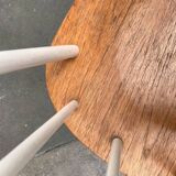 Teak mid-century table and Fanett chairs by Ilmari Tapiovaara for Asko, set of 5.