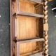 Desk with tiered secret drawer in solid oak Louis XIII
