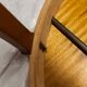 Scandinavian table in round teak with built-in extensions 1960