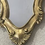 Baroque mirror in wood and gilded stucco in Louis XV style - 37 x 64 cm