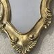 Miroir baroque bois et stuc doré style Louis XV - 37 x 64 cm