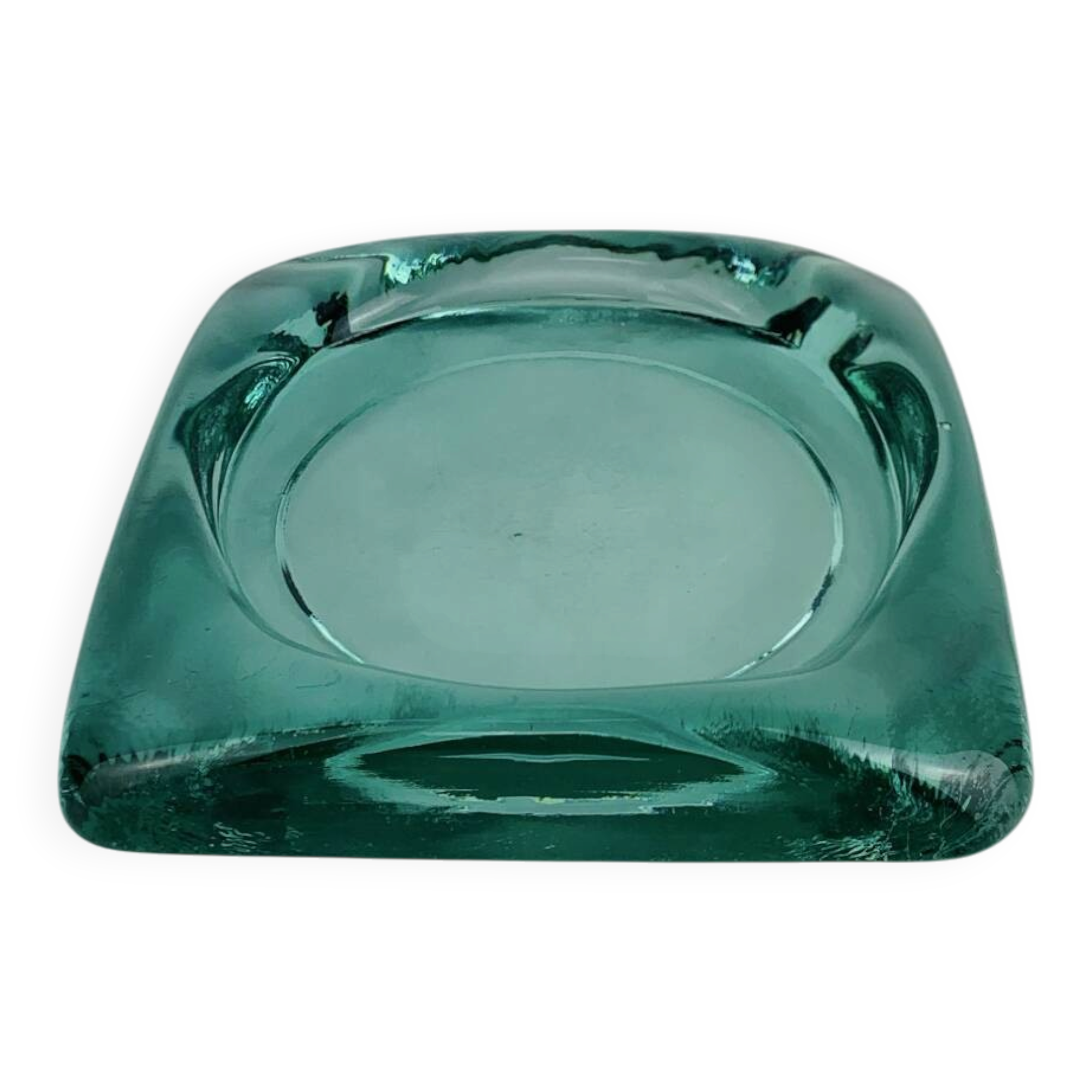 Vide poche ou cendrier Saint Gobain, pavé de verre, années 60