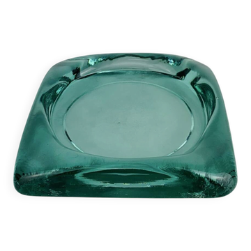 Ashtray or catchall Saint Gobain, glass block, 1960s
