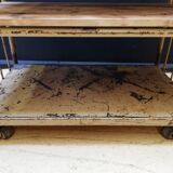 Industrial trolley, roulette shelf