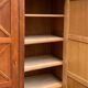 Vintage solid oak cross-braced wardrobe 1940