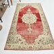 Red & Beige Oriental Vintage Rug 130x257Cm SK 22857