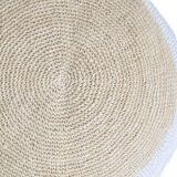 Hand-woven floor cushion or ottoman