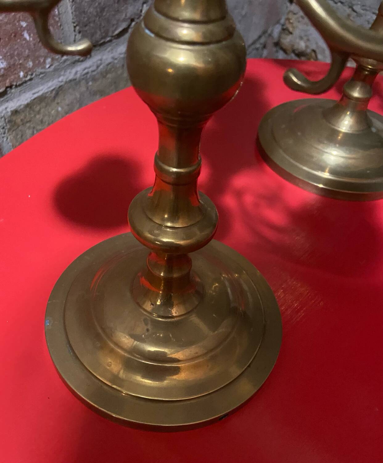 Pair of vintage brass candlesticks