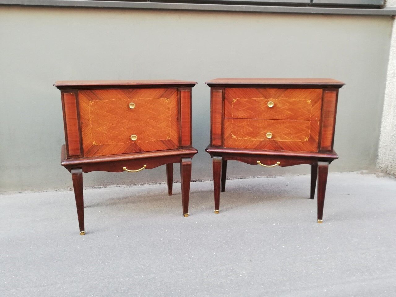 Pair of art deco bedside tables