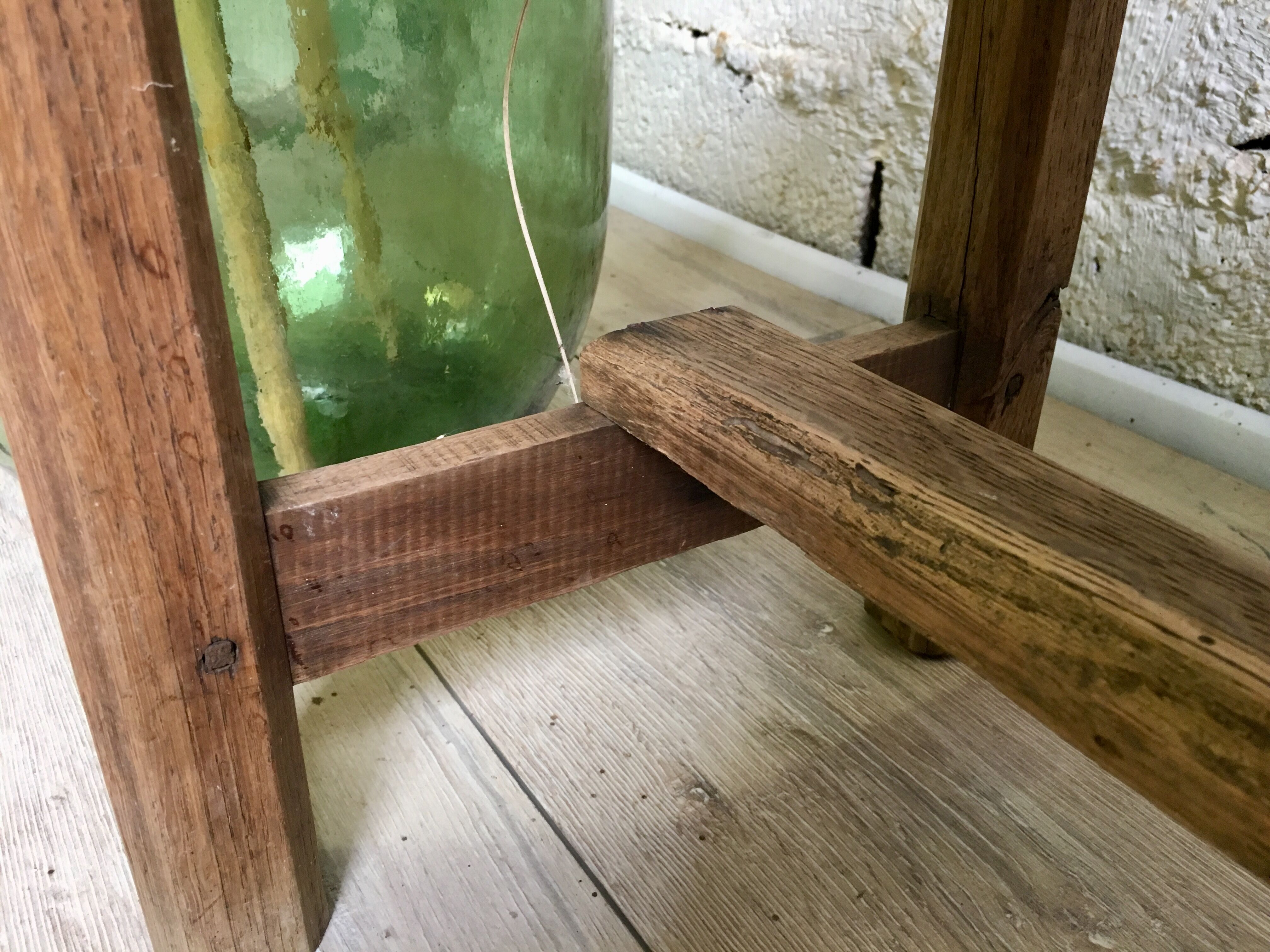 Old solid oak bench
