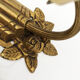 Applique ancienne en bronze et verre opalescent