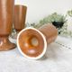 6 Vintage Mazagrans in speckled stoneware Sarreguemines France from the 1950s