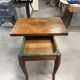 Lacquered oak table - rotating and foldable top