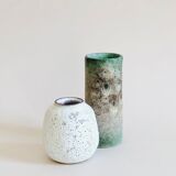 Duo of small sandstone vases