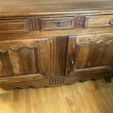Important Louis XV style walnut sideboard.