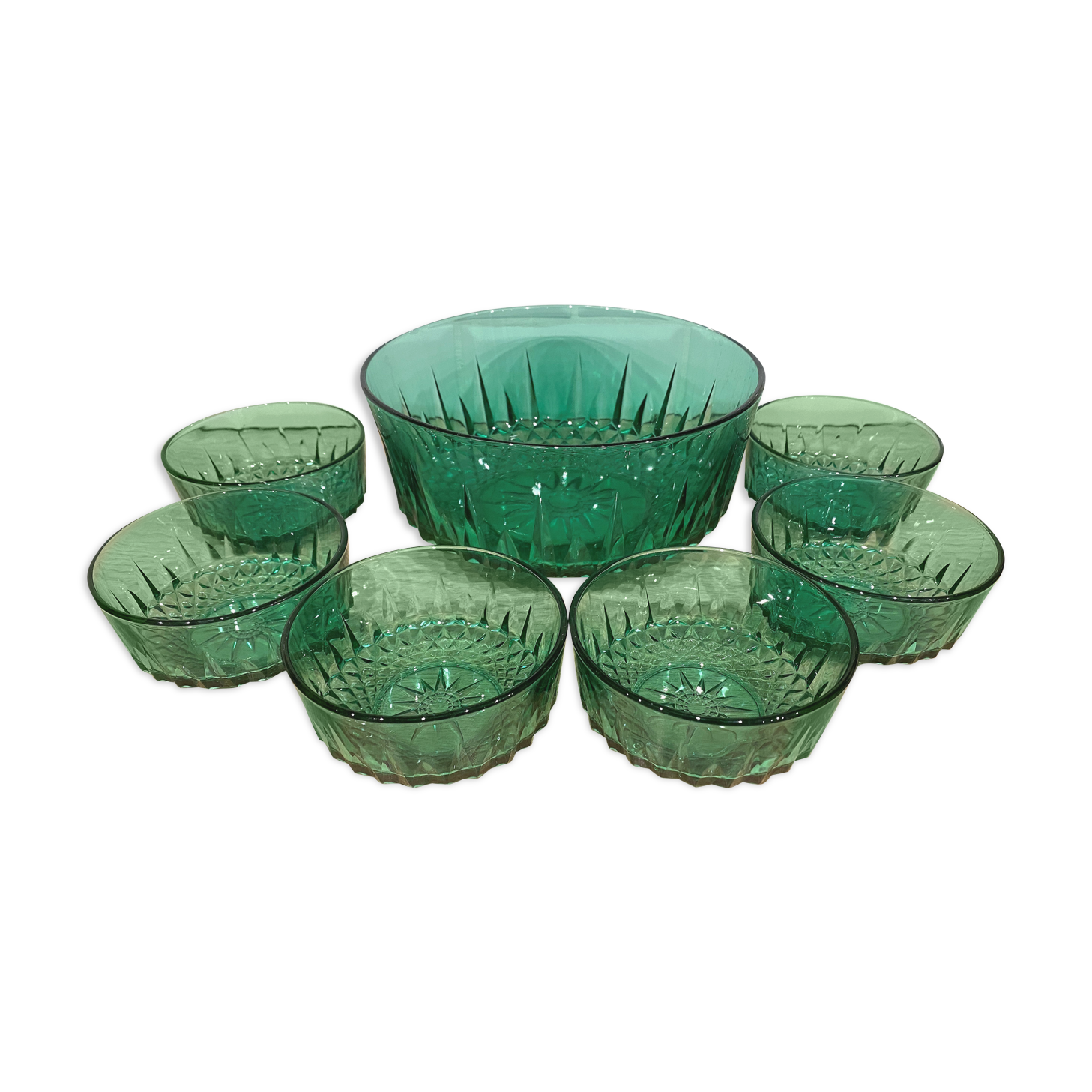Arcoroc Green Dessert Service