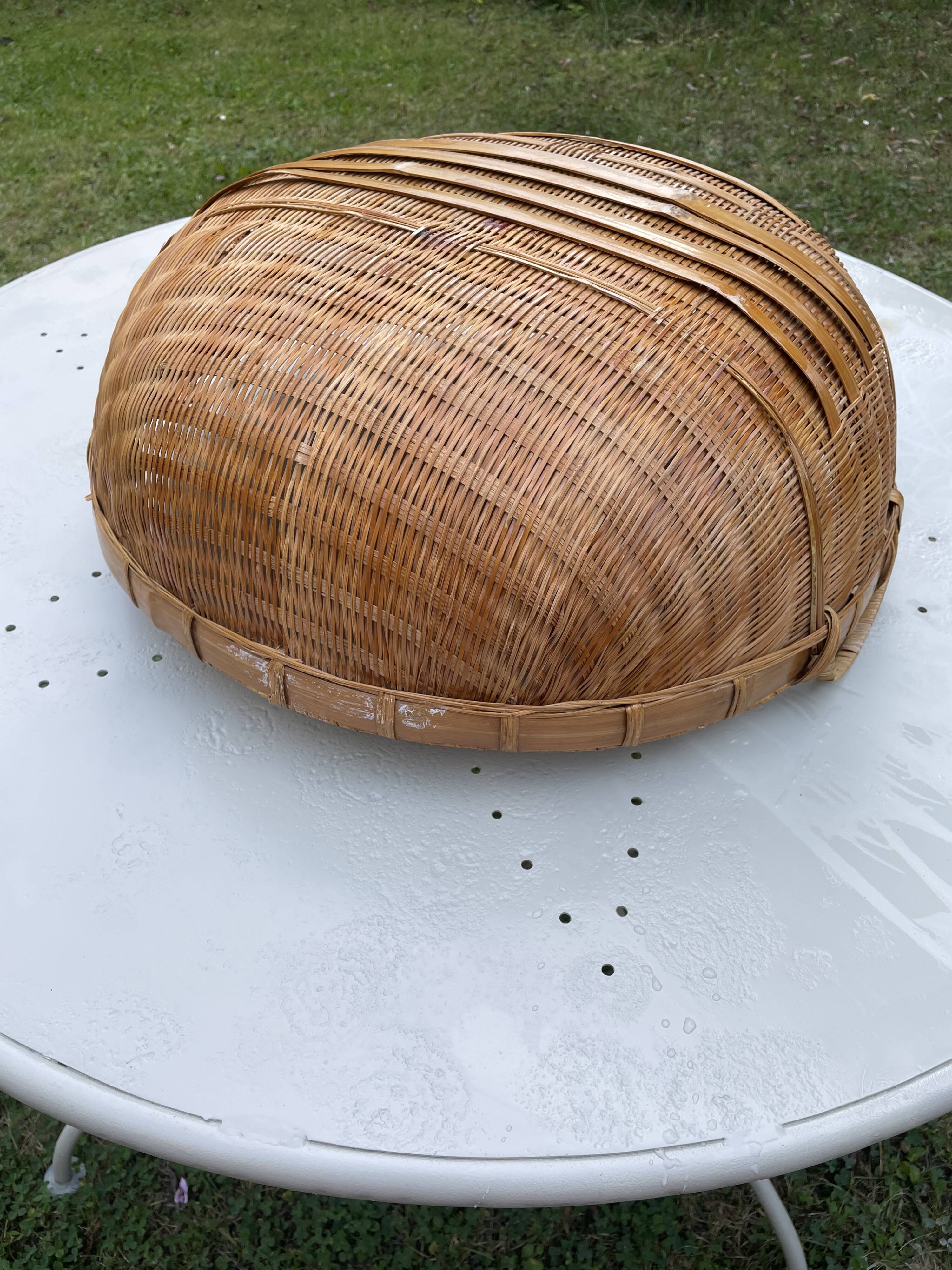 Round Basket made of Asian bamboo