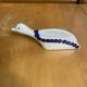Vintage White & Blue Porcelain Goose-Shaped Kitchen Spoon Poland