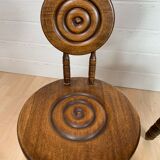 Pair of small Breton style chairs