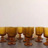 Set of 11 orange glasses