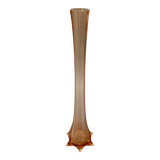 Soliflore vintage en verre rose pied en étoile.