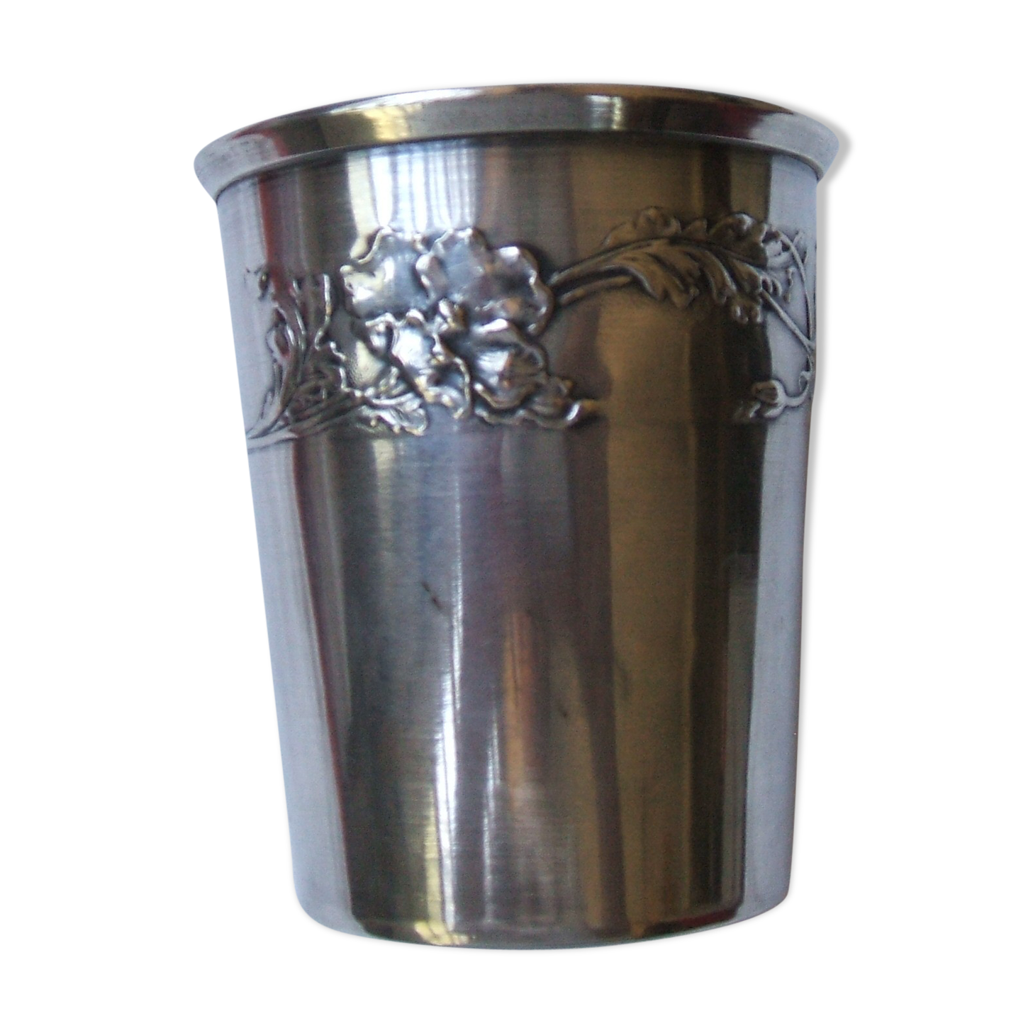 Timbale massive silver art nouveau