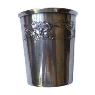 Timbale massive silver art nouveau